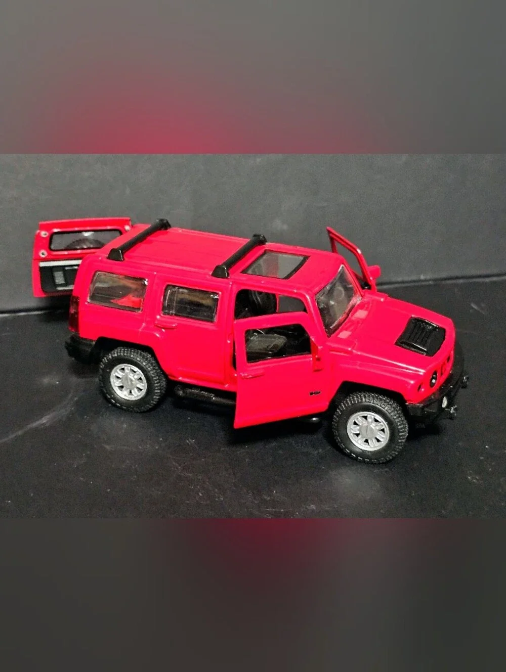 Diecast Metal Toy Model MSZ Red Hummer H3 SUV 1:32